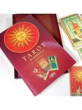 Tarot De Marseille Readers Digest Boxed Set Book & Major Arcana 22 Card Deck